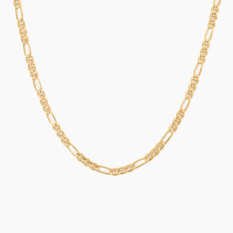 Collier Babur Argent Dor&eacute; A L'Or 750/1000 - Bijoux sans pierre Homme | Histoire d&rsquo;Or