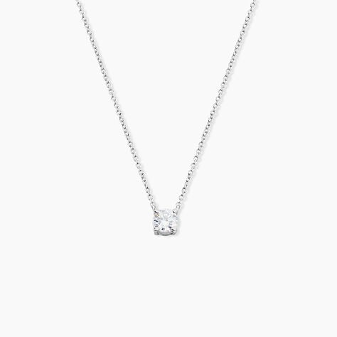 Collier Kariane Argent Blanc Oxyde De Zirconium - Colliers fantaisie Femme | Histoire d&rsquo;Or