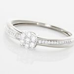 Bague Or Blanc Rosalane Diamants - Bagues avec pierre Femme | Histoire d&rsquo;Or