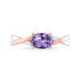Bague Emeline Or Bicolore Amethyste - Bagues solitaires Femme | Histoire d’Or