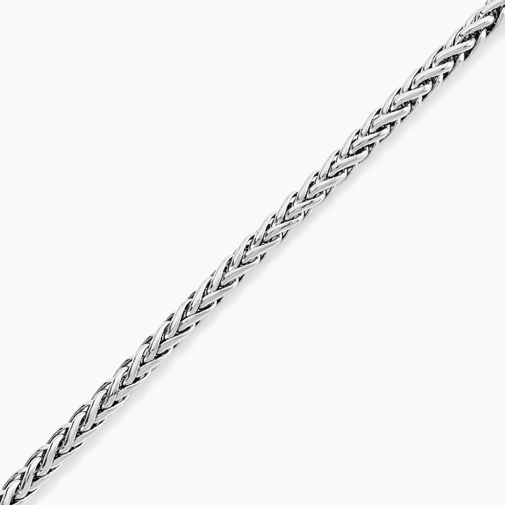 Bracelet Jany Maille Palmier Or Blanc - Bracelets cha&icirc;ne Femme | Histoire d&rsquo;Or