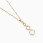 Collier Camron Argent Dor&eacute; A L'Or 750/1000 Oxyde De Zirconium - Bijoux avec pierres Femme | Histoire d&rsquo;Or