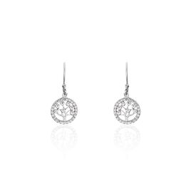 Boucles D'oreilles Pendantes Chimere Argent Blanc Oxyde De Zirconium - Boucles d'oreilles fantaisie Femme | Histoire d’Or