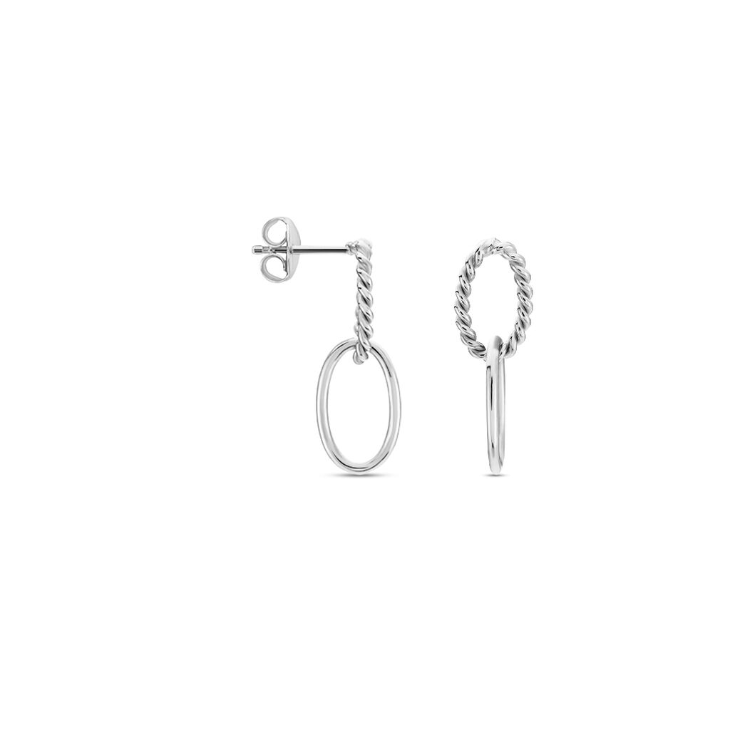 Boucles D'oreilles Pendantes Cherise Argent Blanc - Boucles d'oreilles fantaisie Femme | Histoire d’Or