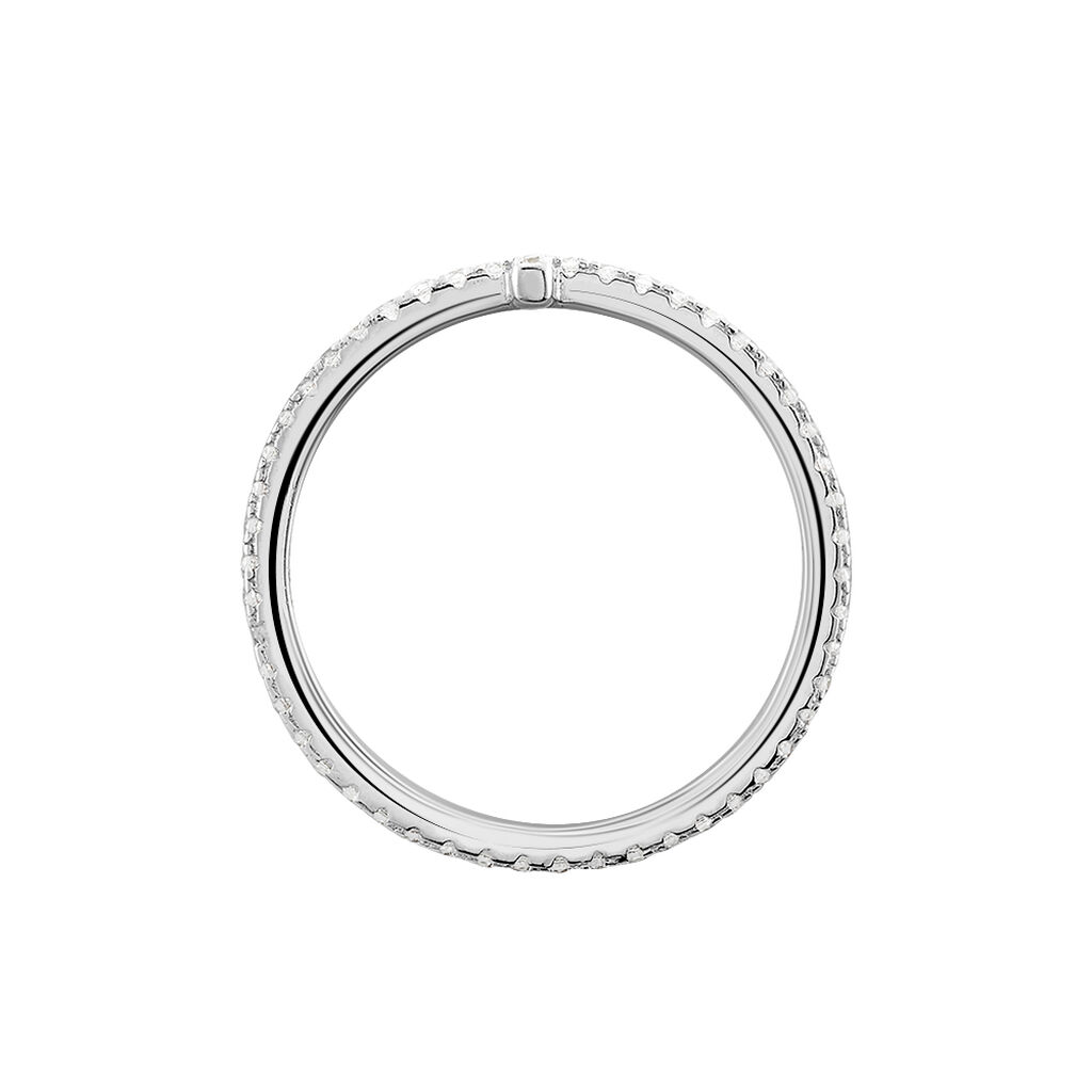 Bague Biche Argent Blanc Oxyde De Zirconium - Bagues avec pierre Femme | Histoire d&rsquo;Or