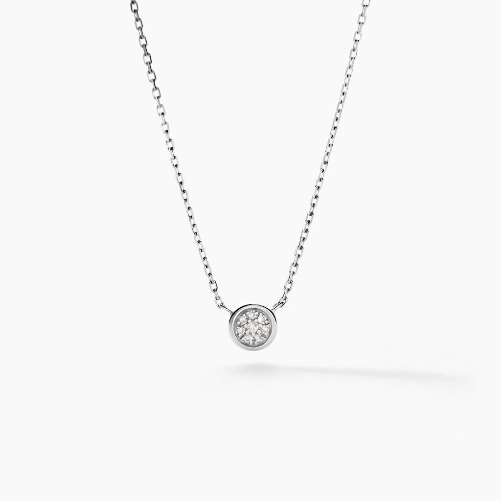 Collier Violanda Or Blanc Diamant - Colliers Femme | Histoire d&rsquo;Or
