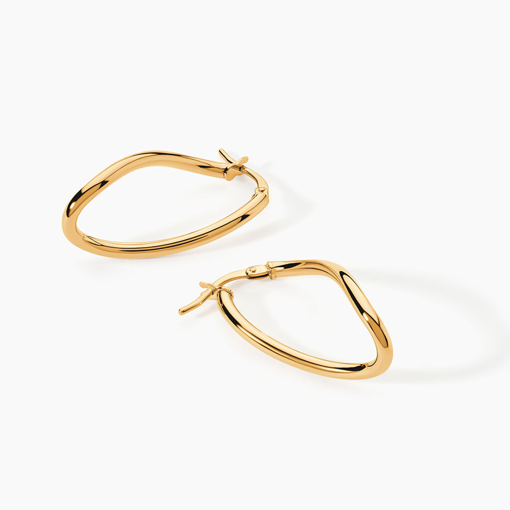 Cr&eacute;oles Hellen Or Jaune - Boucles d'oreilles cr&eacute;oles Femme | Histoire d&rsquo;Or