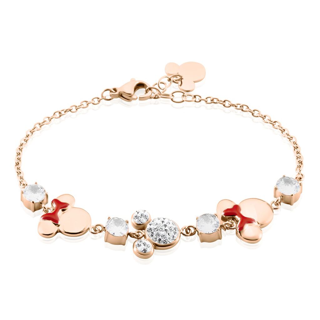 Bracelet Disney Acier Doré Rose Oxyde - Bracelets fantaisie Femme | Histoire d’Or