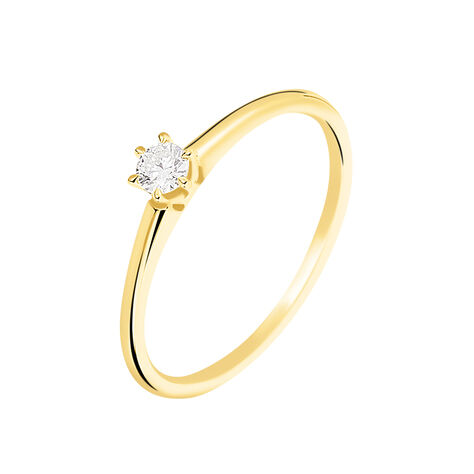 Bague Solitaire Samantha Or Jaune Diamant - Bagues solitaires Femme | Histoire d’Or