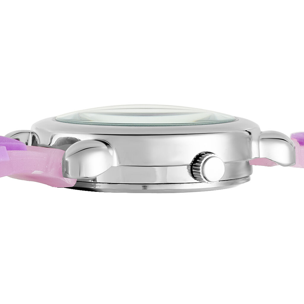 Montre Upp Fleur Blanc Et Parme - Montres Enfant | Histoire d&rsquo;Or