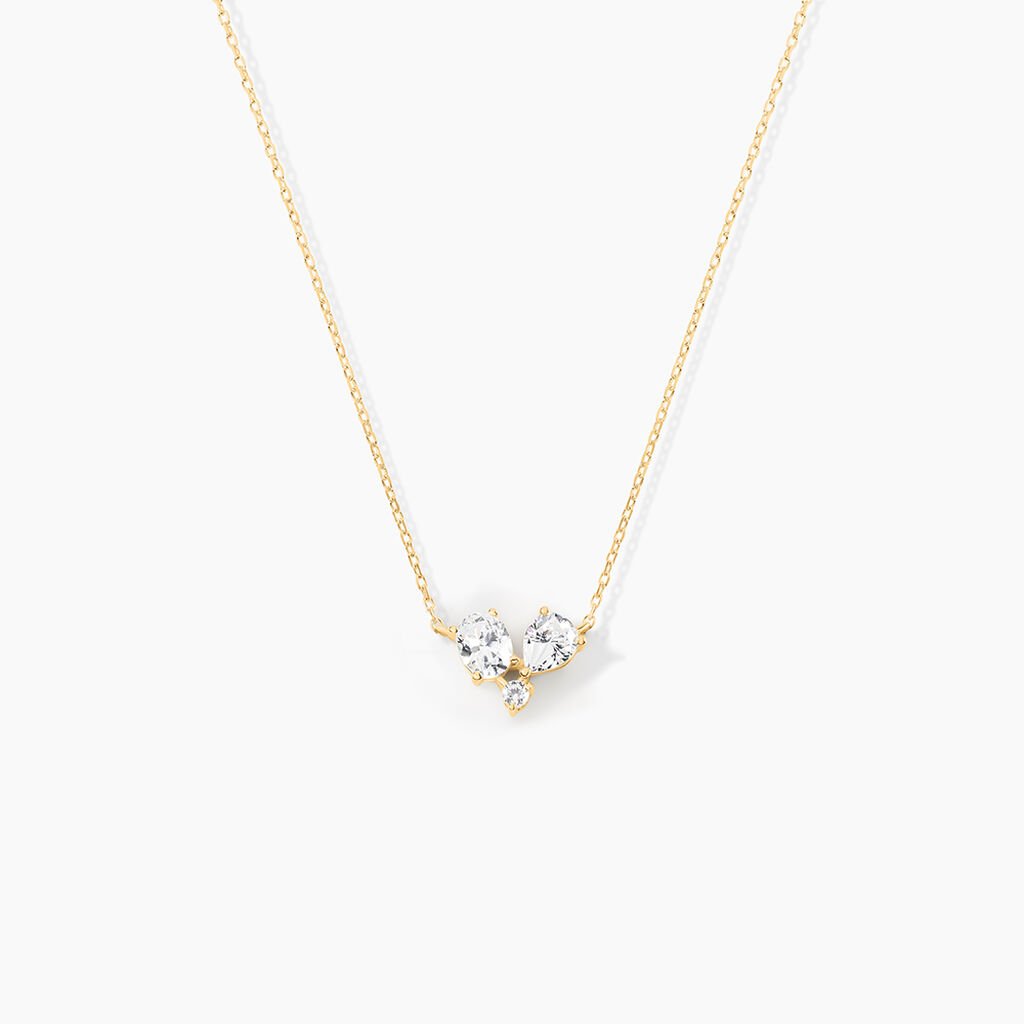 Collier Or Jaune Isidor Oxydes De Zirconium - Colliers Femme | Histoire d’Or