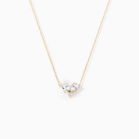 Collier Or Jaune Isidor Oxydes De Zirconium - Colliers Femme | Histoire d’Or