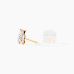 Boucles D'oreilles Puces Emerica Ours 0 Or Jaune Strass - Clous d'oreilles Enfant | Histoire d&rsquo;Or