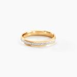 Alliance Caroline Sablee Ruban Plat Or Bicolore - Alliances Unisex | Histoire d&rsquo;Or