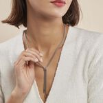 Collier Aleyna Maille Popcorn Acier Blanc - Colliers fantaisie Femme | Histoire d&rsquo;Or