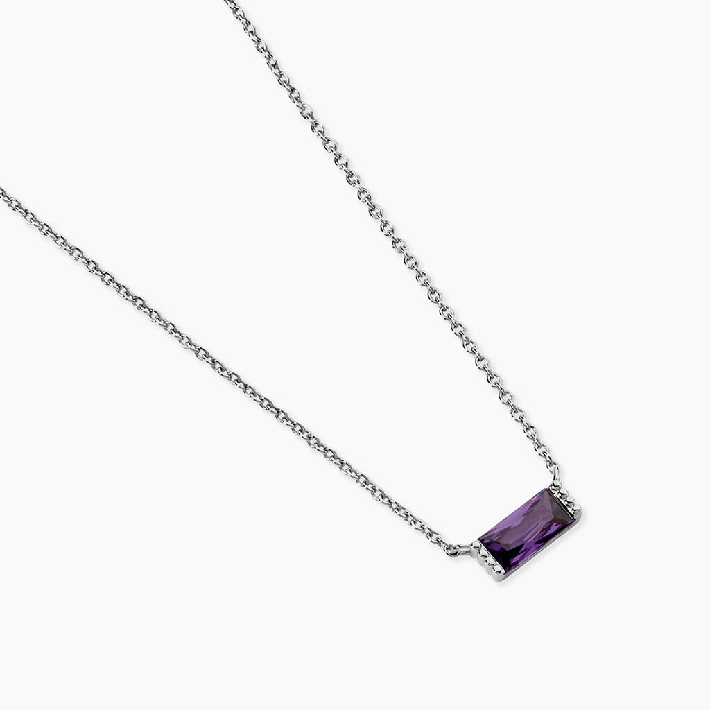 Collier Esra Argent Blanc Oxyde De Zirconium - Colliers fantaisie Femme | Histoire d&rsquo;Or