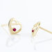 Boucles D'oreilles Puces Martella Or Jaune Rubis - Clous d'oreilles Femme | Histoire d’Or