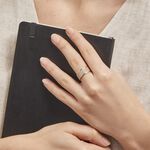 Bague Banda Or Jaune Oxyde De Zirconium - Bagues avec pierre Femme | Histoire d&rsquo;Or