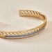 Bracelet Jonc Zoila Plaqué Or Pierre De Synthese Et Oxyde - Bracelets joncs Femme | Histoire d’Or