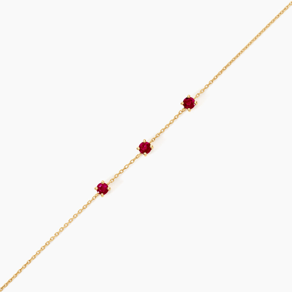 Bracelet Esmerald Rendez-Vous Or Jaune Rubis - Bracelets Femme | Histoire d&rsquo;Or