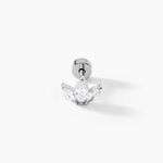 Piercing Gandie Acier Blanc Oxyde De Zirconium - Piercings d'oreilles Femme | Histoire d&rsquo;Or