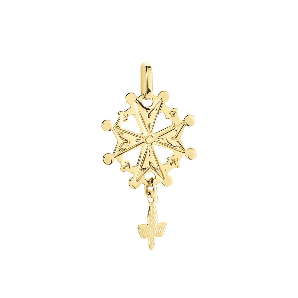 Pendentif Huguenote Or Jaune - Pendentifs Baptême Famille | Histoire d’Or