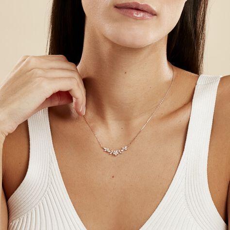 Collier Wanda Argent Rose Oxyde De Zirconium - Colliers fantaisie Femme | Histoire d’Or