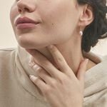 Boucles D'oreilles Pendantes Rose Or Jaune Perle De Culture - Boucles d'oreilles pendantes Femme | Histoire d&rsquo;Or