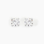Boucles D'oreilles Puces Aphrodite Or Blanc Diamant - Clous d'oreilles Famille | Histoire d&rsquo;Or