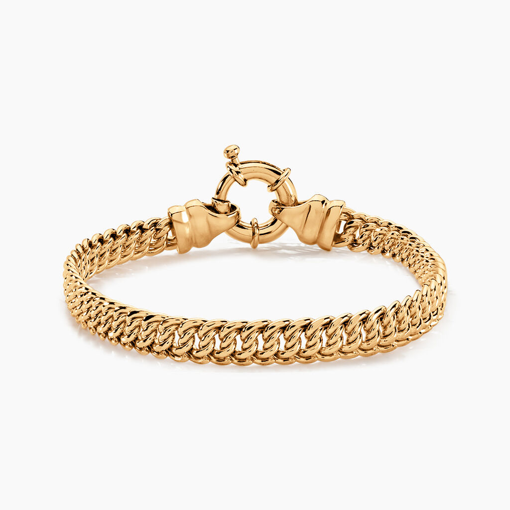 Bracelet Violette Plaqué Or Jaune - Bracelets chaîne Femme | Histoire d’Or