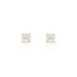 Boucles D'oreilles Puces One Or Jaune Diamants - Clous d'oreilles Femme | Histoire d&rsquo;Or