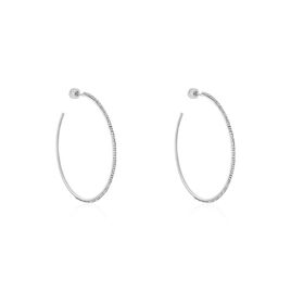 Créoles Tyhana Or Blanc Oxyde - Boucles d'oreilles créoles Femme | Histoire d’Or