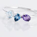 Bague Raika Or Blanc Amethyste Et Topaze - Bagues avec pierre Femme | Histoire d’Or