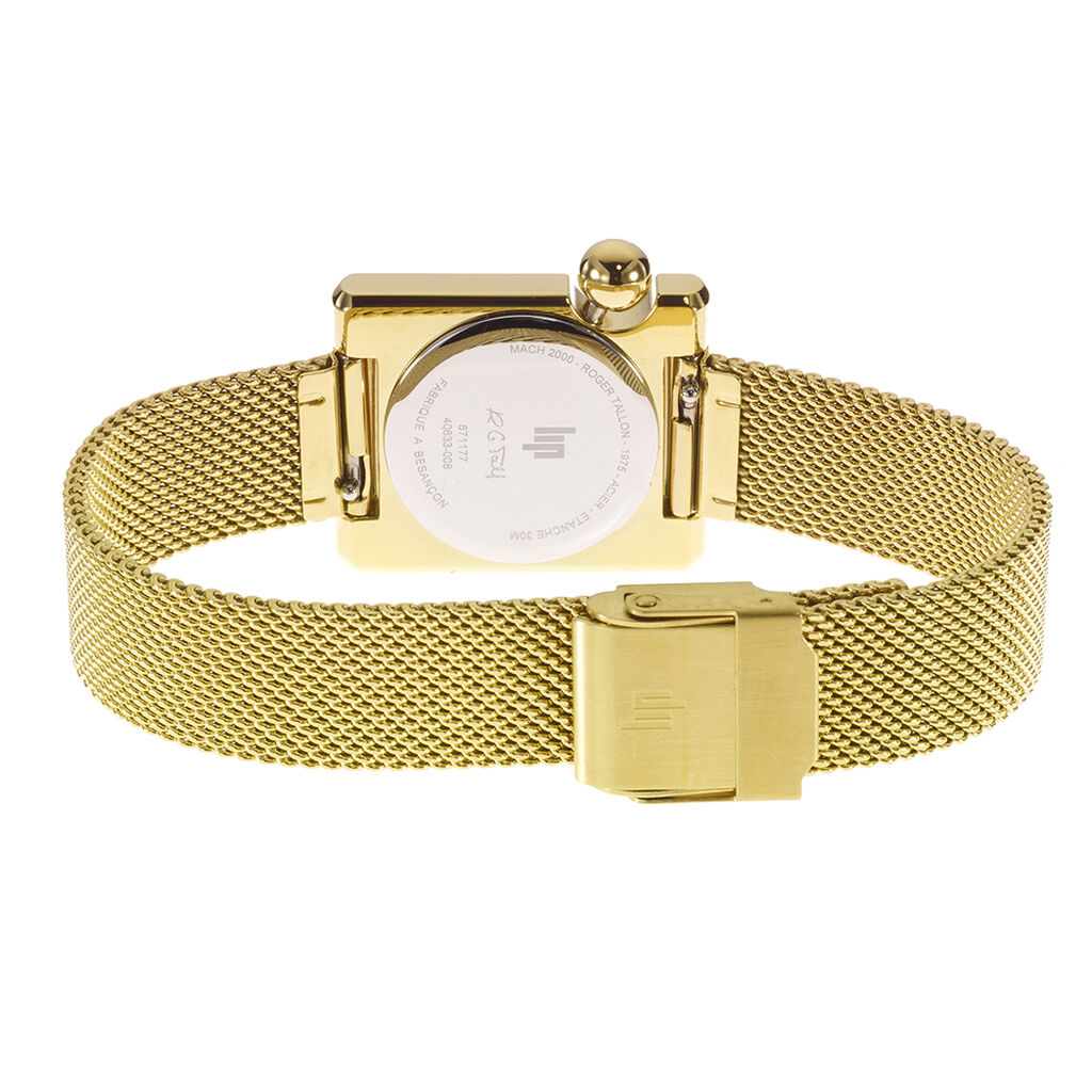 Montre Lip Mach 2000 Mini Square Dor&eacute; - Id&eacute;es cadeaux Femme | Histoire d&rsquo;Or