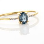 Bague Or Jaune Jehane Topaze Oxydes De Zirconium - Bagues solitaires Femme | Histoire d&rsquo;Or