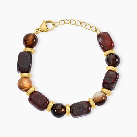 Bracelet Miky Acier Jaune Pierre De Synthese Agate - Bracelets Femme | Histoire d&rsquo;Or