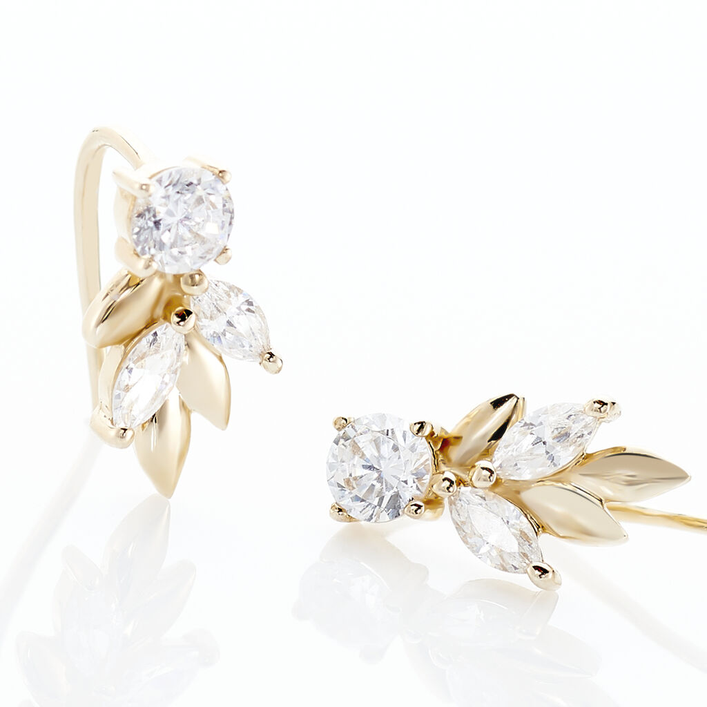 Bijoux D'oreilles Alexine Or Jaune Oxyde De Zirconium - Ear cuffs Femme | Histoire d&rsquo;Or