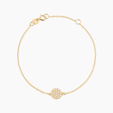 Bracelet Or Jaune Burak Oxyde De Zirconium - Bracelets Femme | Histoire d&rsquo;Or
