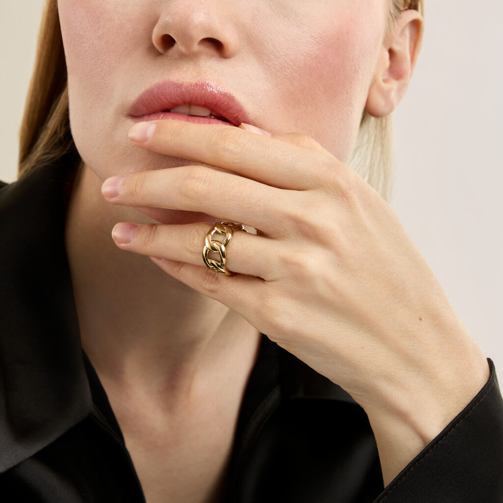 Bague Aissata Acier Dore - Bagues fantaisie Femme | Histoire d&rsquo;Or