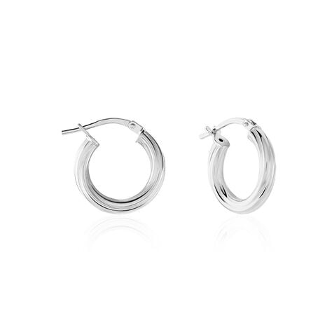 Cr&eacute;oles Maia Argent Blanc - Boucles d'oreilles cr&eacute;oles Femme | Histoire d&rsquo;Or