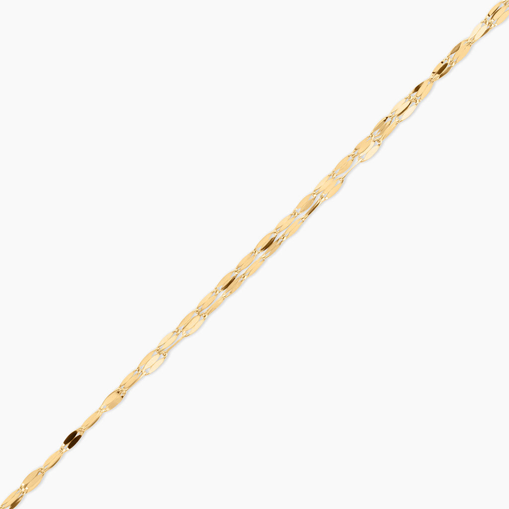 Cha&icirc;ne De Cheville Zaig Argent Dor&eacute; A L'Or 750/1000 - Cha&icirc;nes de cheville Femme | Histoire d&rsquo;Or