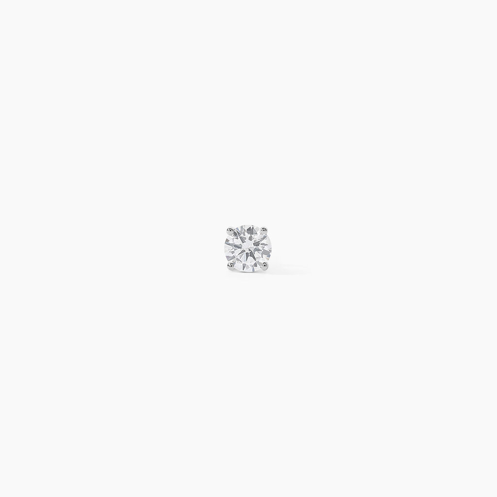 Boucle D'oreille Puce Unitaire Victoria Or Blanc Diamant - Piercings d'oreilles Famille | Histoire d&rsquo;Or