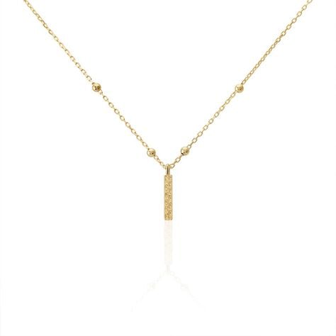 Collier Plaqu&eacute; Or Jaune Lettra - Colliers fantaisie Femme | Histoire d&rsquo;Or