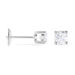 Boucles D'oreilles Puces 4 Griffes Or Blanc Diamant Synthetique - Clous d'oreilles Femme | Histoire d’Or