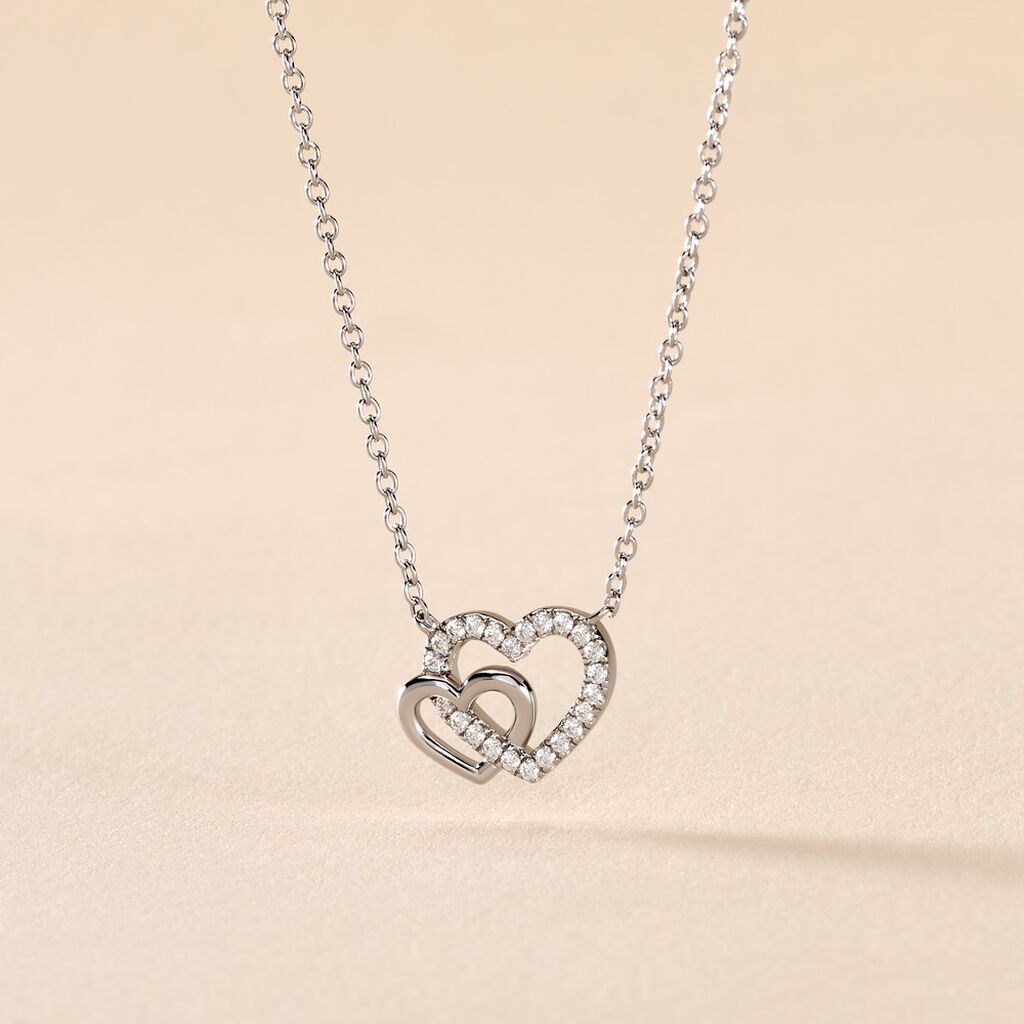 Collier Donatiane Argent Blanc Oxyde De Zirconium - Colliers fantaisie Femme | Histoire d’Or
