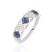 Bague Lina-maria Or Blanc Saphir Et Diamant - Bagues avec pierre Femme | Histoire d’Or