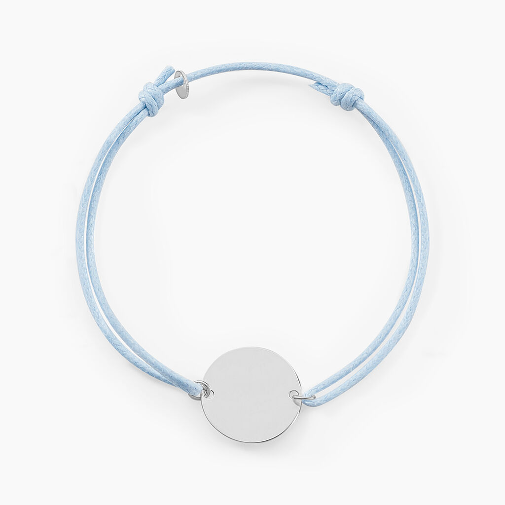 Bracelet Helenia Pastille Gravable Or Blanc - Bracelets Naissance Enfant | Histoire d&rsquo;Or