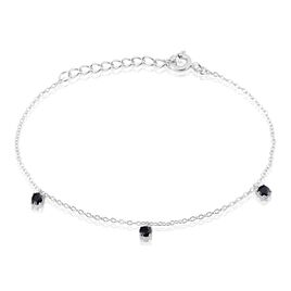 Bracelet Callias Argent Blanc Oxyde De Zirconium Noir - Bracelets fantaisie Femme | Histoire d’Or