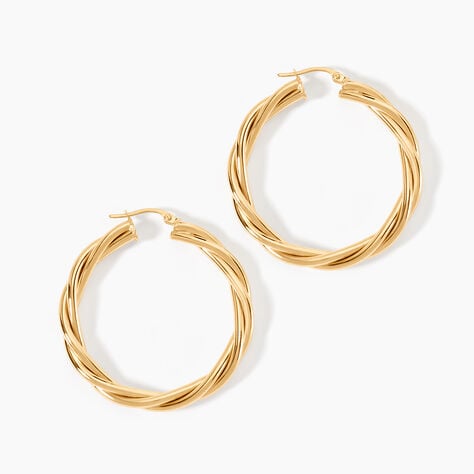 Créoles Tegan Or Jaune - Boucles d'oreilles créoles Femme | Histoire d’Or
