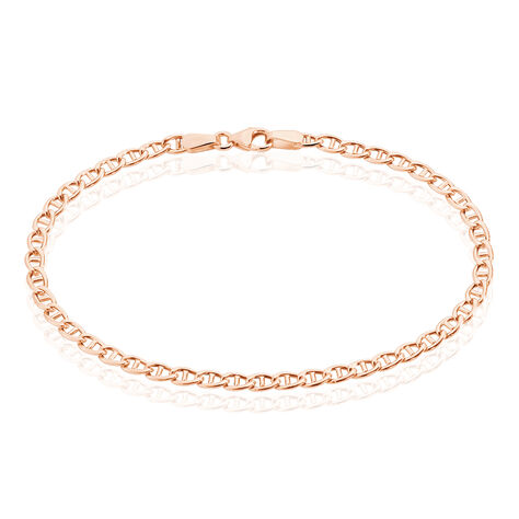 Bracelet Capucin Maille Marine Plate Or Rose - Bracelets chaîne Femme | Histoire d’Or
